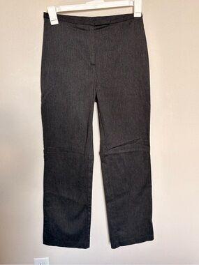 Ann Taylor LOFT Dark Charcoal Straight-Leg Dress Pants 8